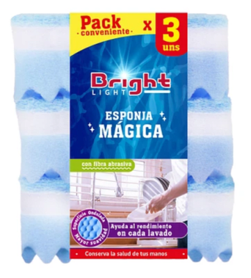 BRIGHT ESPONJA 3 UNID MAGICA