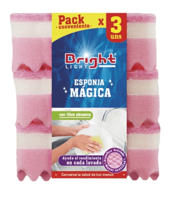 BRIGHT ESPONJA 3 UNID MAGICA