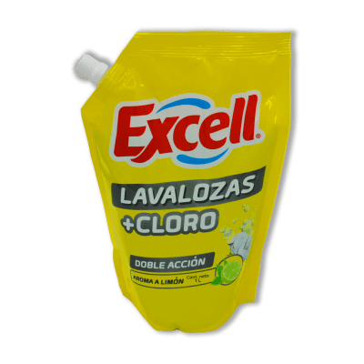 EXCELL LAVALOZA CON CLORO AROMA LIMON DOYPACK 1.000 CC