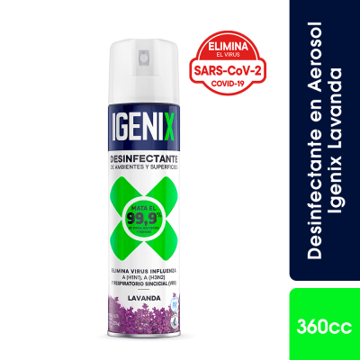 IGENIX DESINFECTANTE SPRAY 360 CC LAVANDA