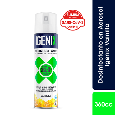 IGENIX DESINFECTANTE SPRAY 360 CC VAINILLA