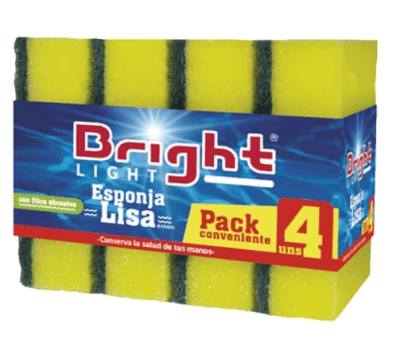 BRIGHT ESPONJA LISA 4 UNID