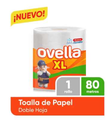 OVELLA TOALLA 80 MTS DOBLE HOJA XL