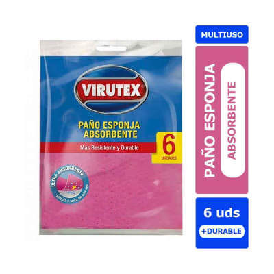 VIRUTEX ESPONJA ABSORBENTE 6 UNID