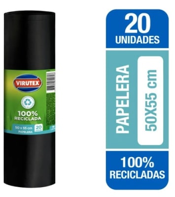 VIRUTEX BOLSA BASURA 50X55 20 UNID