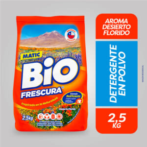 BIO FRESCURA DETERGENTE EN POLVO MATIC 2,5 KGS DESIERTO FLORIDO
