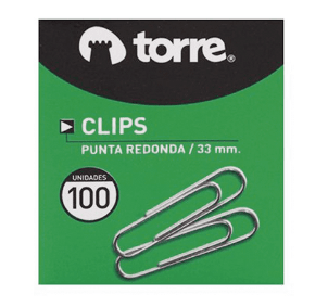 TORRE CLIP 33 MM 100 UNIDADES