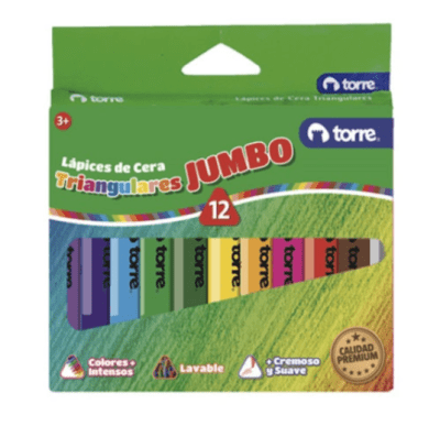 TORRE LAPICES DE CERA TRIANGULAR JUMBO