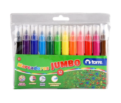 TORRE PLUMÓN DIBUJO JUMBO 12 UNIDADES