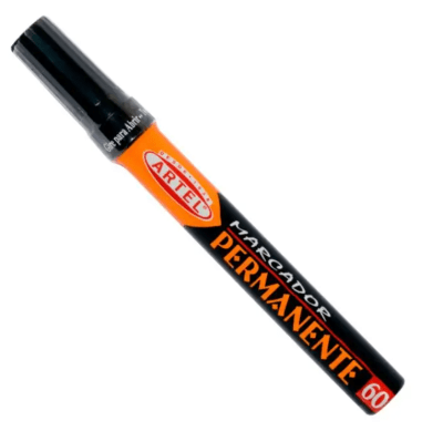 ARTEL MARCADOR PERMANENTE NEGRO PUNTA BISELADA