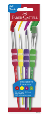 FABER CASTELL PINCEL SOFT TOUCH 4 UNIDADES