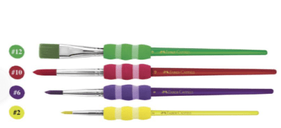 FABER CASTELL PINCEL SOFT TOUCH 4 UNIDADES