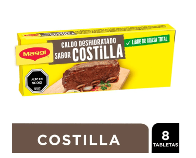 MAGGI CALDO SABOR COSTILLA 8 TABLETAS