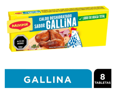 MAGGI CALDO SABOR GALLINA 8 TABLETAS