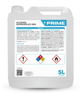 PRIME ALCOHOL ISOPROPÍLICO 99% - ENV 5L