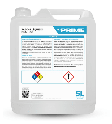 PRIME JABÓN LÍQUIDO NEUTRO - ENV 5L