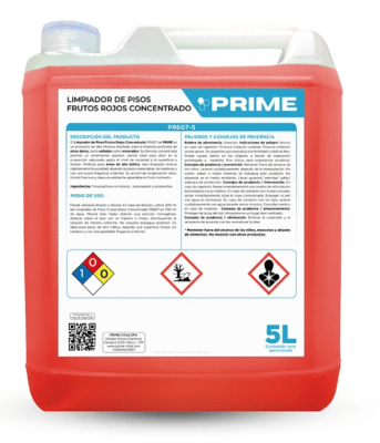 PRIME LIMPIADOR DE PISOS FRUTOS ROJOS CONCENTRADO - ENV 5L