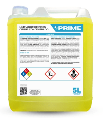 PRIME LIMPIADOR DE PISOS CITRUS CONCENTRADO - ENV 5L