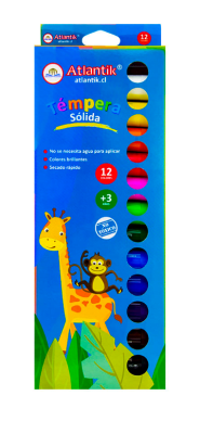 ATLANTIK TÉMPERA SÓLIDA 12 COLORES