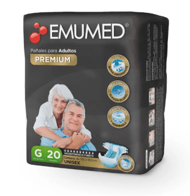 EMU MED PAÑAL ADULTO TALLA G 20 UNIDADES