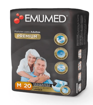 EMU MED PAÑAL ADULTO TALLA M 20 UNIDADES
