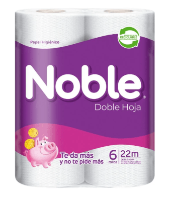 NOBLE PAPEL HIGIÉNICO 22 MTS X 6 ROLLOS