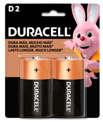 DURACELL PILA D 2 UNIDADES