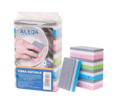 AILEDA AILEDA FIBRAESPONJA DE COLORES MULTIUSO X5 UNIDADES