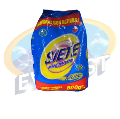 SIETE DETERGENTE EN POLVO 800 GRS