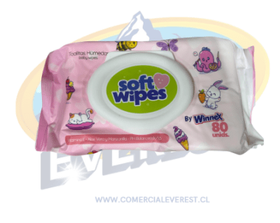 WINNEX TOALLAS HÚMEDAS SOFT WIPES ROSA 80 UNIDADES