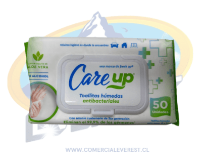 CAREUP TOALLAS HÚMEDAS ANTIBACTERIALES 50 UN