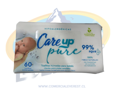 CAREUP TOALLAS HÚMEDAS 99% AGUA 60 UND