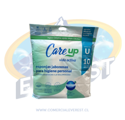 CAREUP ESPONJAS JABONOSAS PARA HIGIENE PERSONAL 10 UND