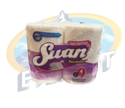 SWAN PAPEL HIGIÉNICO DOBLE HOJA 20 MTS 4 ROLLOS