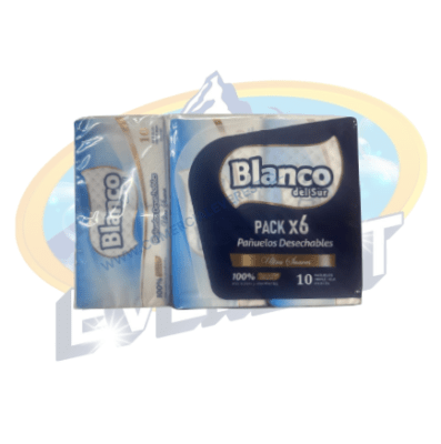 BLANCO DEL SUR PAÑUELOS DESECHABLES 10 UNIDADES PACK 6