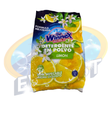 WINNEX DETERGENTE EN POLVO AROMA LIMÓN 2.5 KG