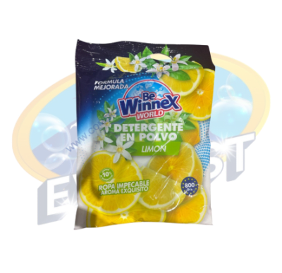 WINNEX DETERGENTE EN POLVO AROMA LIMÓN 800 GR