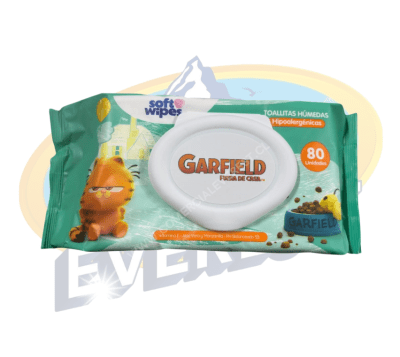 SOFT WIPES TOALLAS HÚMEDAS HIPOALERGÉNICAS GARFIELD VERDE 80 UND