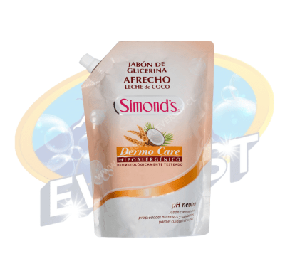 SIMOND'S JABÓN LÍQUIDO AFRECHO LECHE DE COCO DOY PACK 750 ML