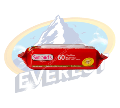 SIMOND'S TOALLAS HÚMEDAS ROJA 60 UND