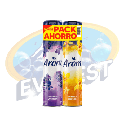 AROM DESODORANTE AMBIENTAL PACK 2 AROMAS 225 GRS C/U