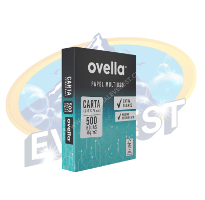OVELLA RESMA PAPEL MULTIUSO TAMAÑO CARTA 500 HOJAS