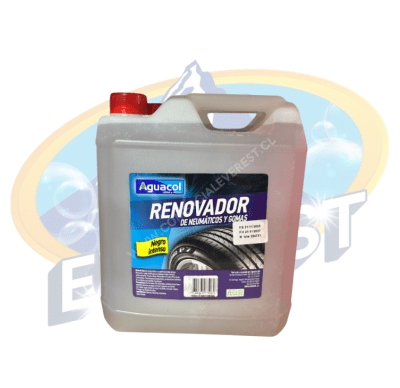 AGUACOL RENOVADOR DE NEUMÁTICOS Y GOMAS TRANSPARENTE 5 LTS