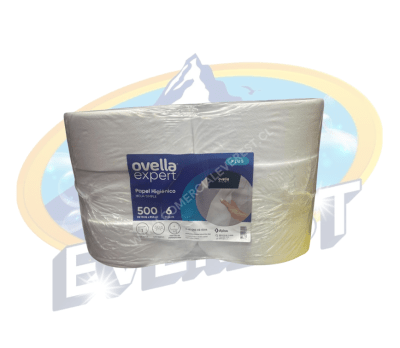 OVELLA EXPERT PAPEL HIGIÉNICO HOJA SIMPLE 6 X 500 MTS