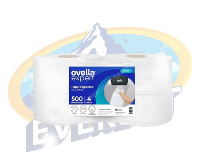 OVELLA EXPERT PAPEL HIGIÉNICO HOJA SIMPLE 4 X 500 MTS