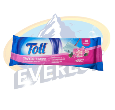 TOLL TRAPERO HÚMEDO AROMA FLORAL 10 UNIDADES