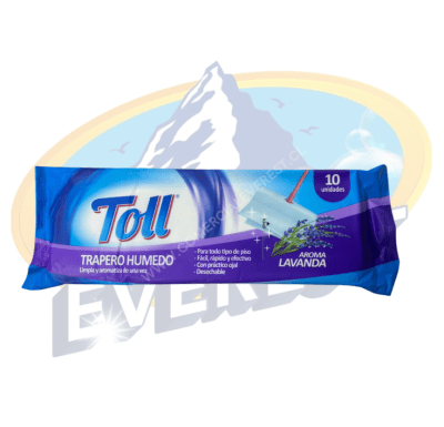 TOLL TRAPERO HÚMEDO AROMA LAVANDA 10 UNIDADES