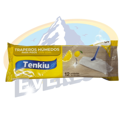 TENKIU TRAPERO HÚMEDO AROMA LIMÓN 12 UNIDADES