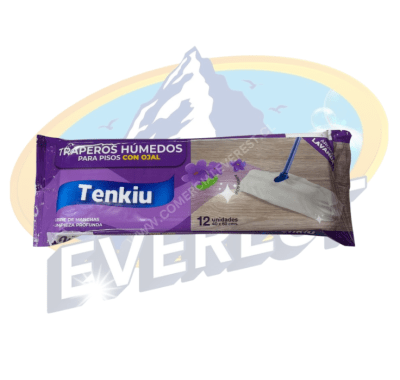 TENKIU TRAPERO HÚMEDO AROMA LAVANDA 12 UNIDADES