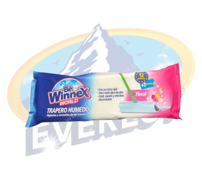 WINNEX TRAPERO HÚMEDO AROMA FLORAL 12 + 1 UNIDADES